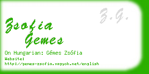 zsofia gemes business card